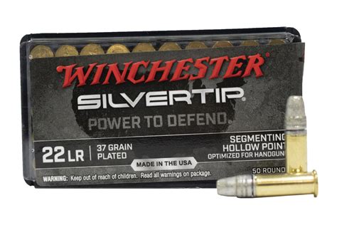 Winchester 22 LR 37 gr HP Plated Silvertip 50/Box | Sportsman's Outdoor ...