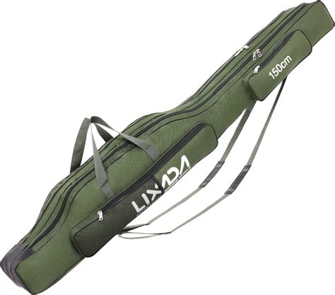 Lixada Fishing Rod Case Three Layers Oxford Fishing Bag Portable Folding Fishing Rod Reel Tackle ...