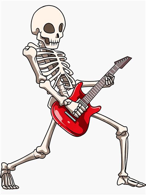 "Skeleton Guitar Players Skeleton Playing Guitar Guitarists" Sticker for Sale by maudean | Redbubble