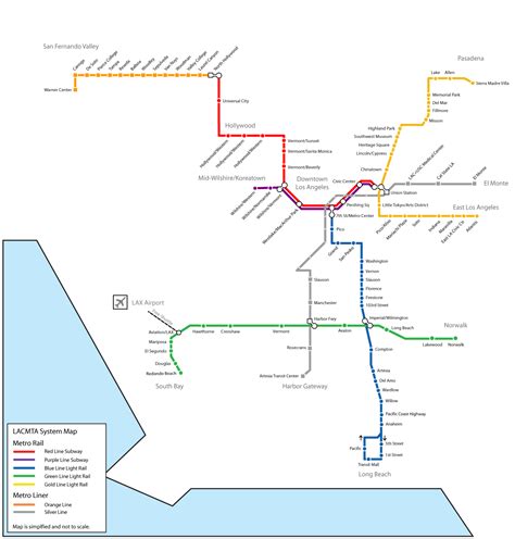 simply LA | Metro rail, Metro map, Subway map