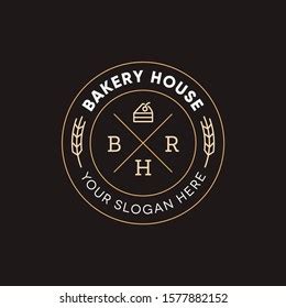 Bakery House Logo Design Vintage Minimal Stock Vector (Royalty Free) 1577882152 | Shutterstock