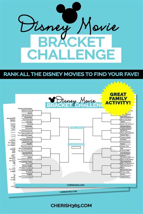 Use This Disney Movie Bracket to Plan Your Disney Movie Marathon ...