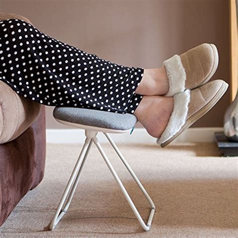 Tilting Leg Rest Stool Foot Rest Leg Support Stool Footstool Grey Footrest Foot Stool Under Desk ...