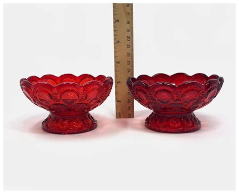 Pair Of Moon and Star Footed Sauce Dishes - Ruby Lane