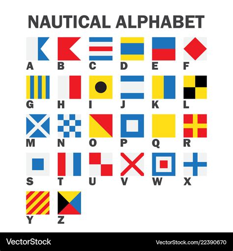 Set of maritime signal flags Royalty Free Vector Image