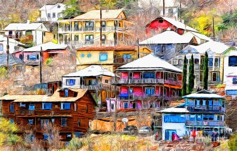 Jerome Arizona Hillside Houses Photograph by Clare VanderVeen - Fine ...