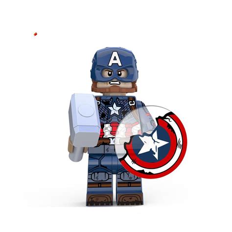 Captain America With Broken Shield Lego Avengers Superheroes Minifigure ...