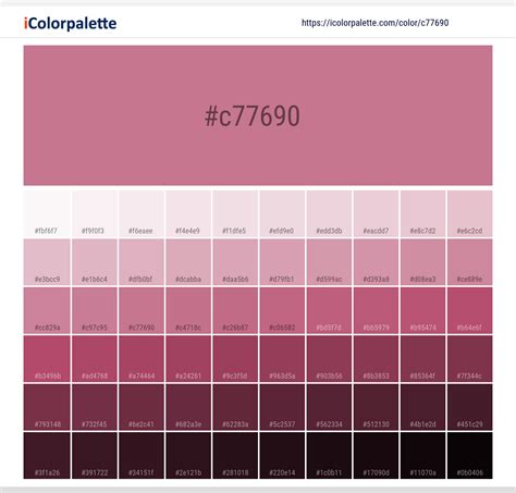 Pink Color Chart Pantone Color Chart, Color Palette Pink, Pink Color Chart | vlr.eng.br