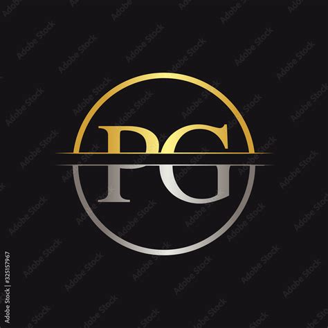 Initial Monogram Letter PG Logo Design Vector Template. PG Letter Logo ...