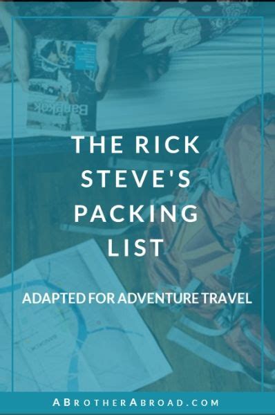 Rick Steve’s Packing List – Adapted for Adventurous Travelers – A ...