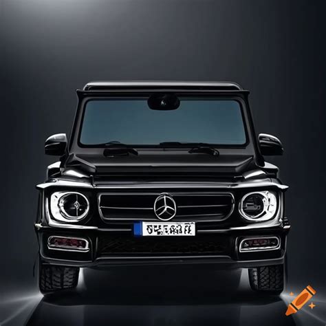 Wallpaper of a matte black mercedes g-wagon with under glow on Craiyon