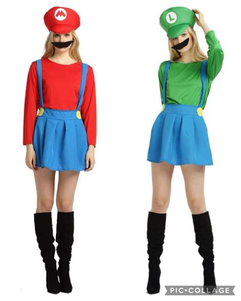 IN STOCK Female Mario costume female Luigi costume super Mario Bros costume animated character ...