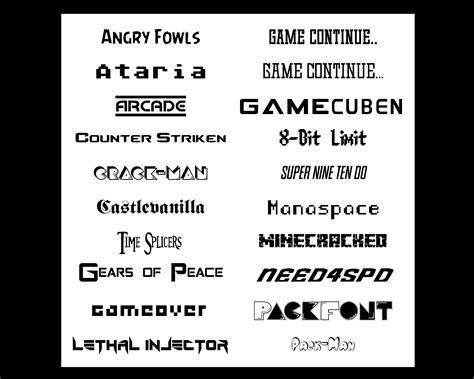 Gaming Font Pack 40 Different Fonts With 80 Variations - Etsy