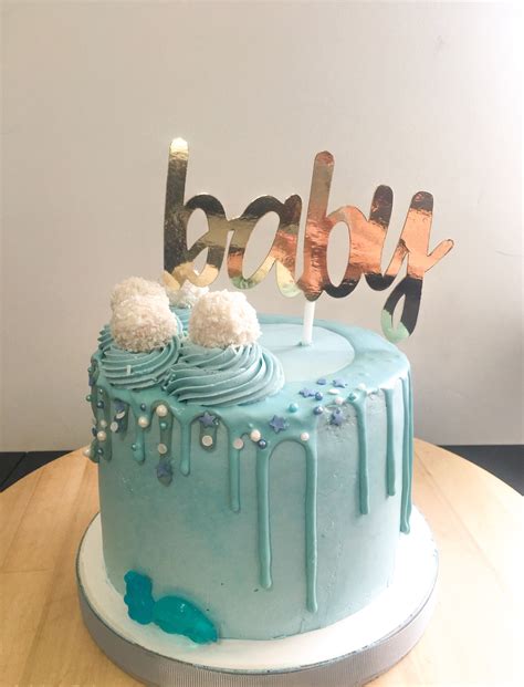 Baby shower cake its a boy blue baby blue drip. Tort chłopiec niebieski błękitny | Baby shower ...