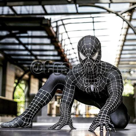 Tobey Maguire Spiderman Costume Black/Red Raimi Spider Man Cosplay ...