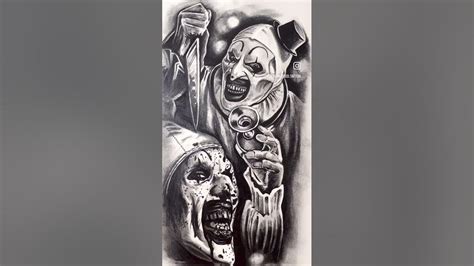 Terrifier 2. Art the Clown drawing/sketch. Reel by @sunkissed.tattoo - YouTube