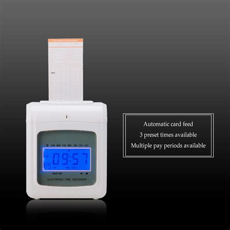 Electronic Employee Time Recorder Clock Machine for Small Business Offices - Walmart.com ...