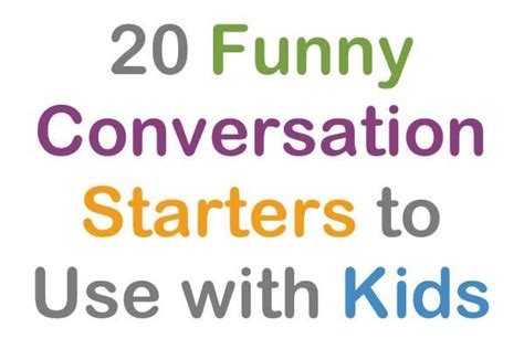 20 Funny Conversations Starters | Funny conversation starters, Family conversation starters ...