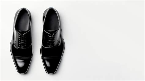 Premium AI Image | A pair of black shoes on a white background