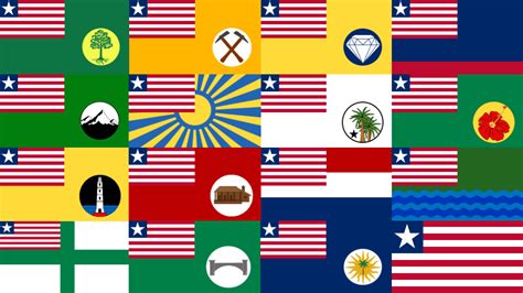 Liberia county flags redesign : r/vexillology