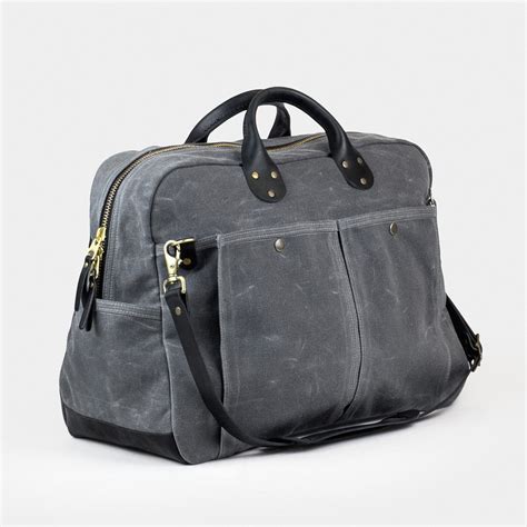 Canvas Weekend Bag With Leather Straps | semashow.com