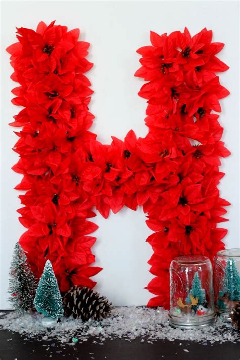 Make this: Poinsettia Monogram | Poinsettia, Christmas decor and Monograms