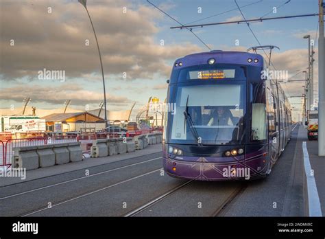 09.01.2024 Blackpool, Lancashire, UK. The Blackpool Tramway runs from ...