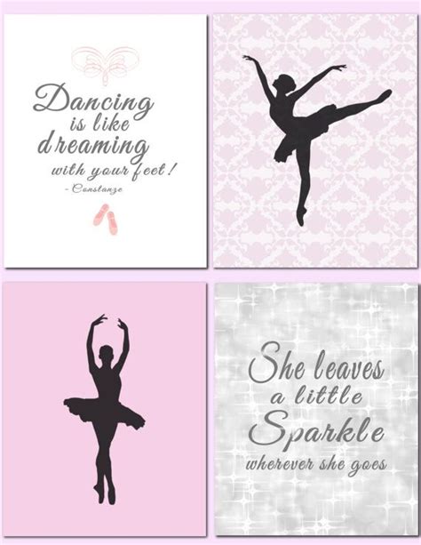 Dancing Girl - Kids Wall Art Dancer Ballet Ballerina Quote She leave by vtdesigns | Art wall ...