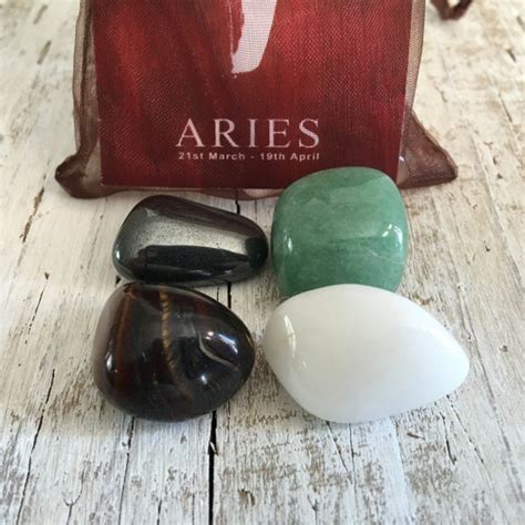 ARIES Zodiac Stone Set Horoscope Zodiac Kit Crystal Healing