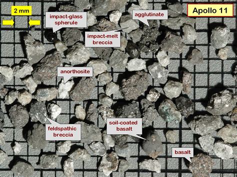 Apollo 11 Moon Rocks - lunar rock samples brought back from the Moon by Apollo astronauts. These ...