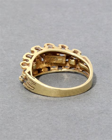 Vintage 1970s 18k Gold Brutalist Band Ring – ALEXIS BITTAR