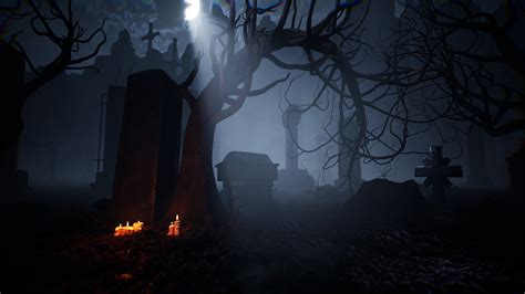 Cursed Graveyard / 24 Assets in Props - UE Marketplace