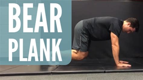 Bear Plank Exercise Demonstration [Plank Variation for Beginners] - YouTube