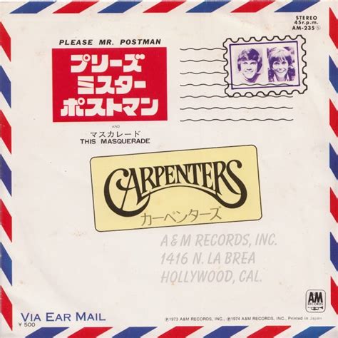 Please Mr Postman Song Carpenters - Picture Of Carpenter