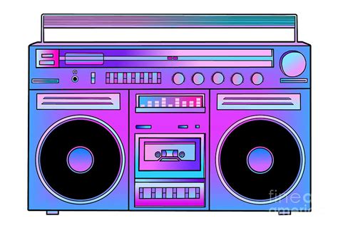 Musical Cotton Candy Blue Pink Boombox Digital Art by Deborah Camp | Pixels