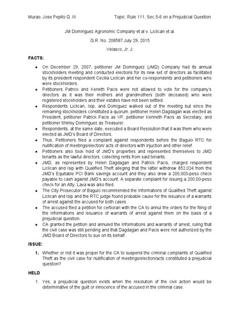 42 JM Dominguez Co. v. Liclican Et Al. | PDF | Arrest | Arrest Warrant