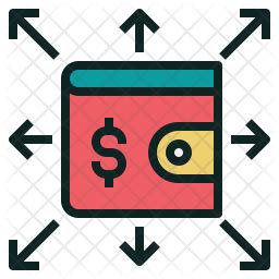 Expense Icon - Download in Colored Outline Style