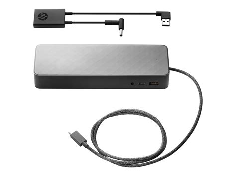 HP Universal - Docking station - USB-C - 2 x DP - GigE - 90 Watt - with 4.5mm Adapter - for ...