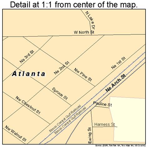 Atlanta Illinois Street Map 1702752