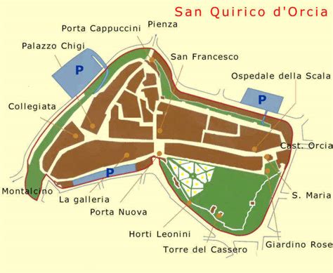 San Quirico Map - Montepulciano italy • mappery