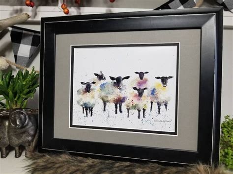 SHEEP ART PRINT Watercolor Sheep Sheep Art Nursery Art - Etsy