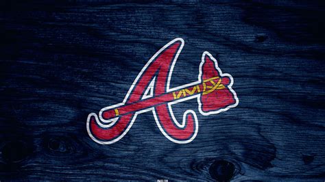 Atlanta Braves Letter A With Red Color And Blue White Borders In Blue Background 4K HD Braves ...