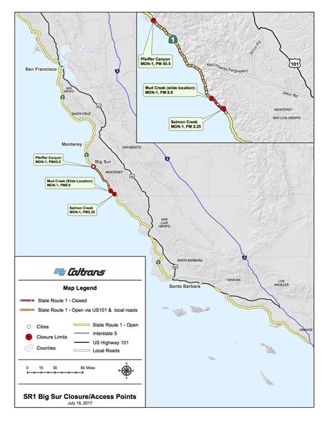 A part of Highway 1 in Big Sur has reopened, but other issues remain on the coastal route - Los ...