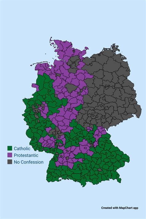 Religion Map of Germany - Maps on the Web