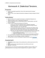 Homework 4 Dialectical Tensions 1 .docx - COMM 214: Interpersonal Communication Homework 4 ...