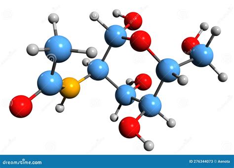 Glucosamine Molecule 3d, Molecular Structure, Ball And Stick Model ...