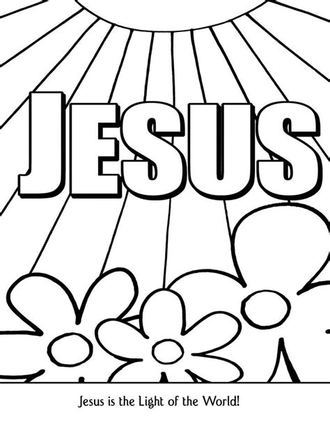 Jesus Is The Light Of The World Coloring Pages - Coloring Home