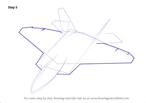 How to Draw Lockheed Martin F-22 Raptor (Fighter Jets) Step by Step | DrawingTutorials101.com