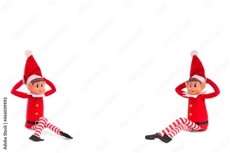 Christmas Elf toy on an isolated white background with copy space ...