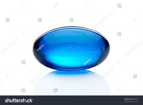 Blue Pill, Capsule Isolated On White Background Stock Photo 98546225 ...